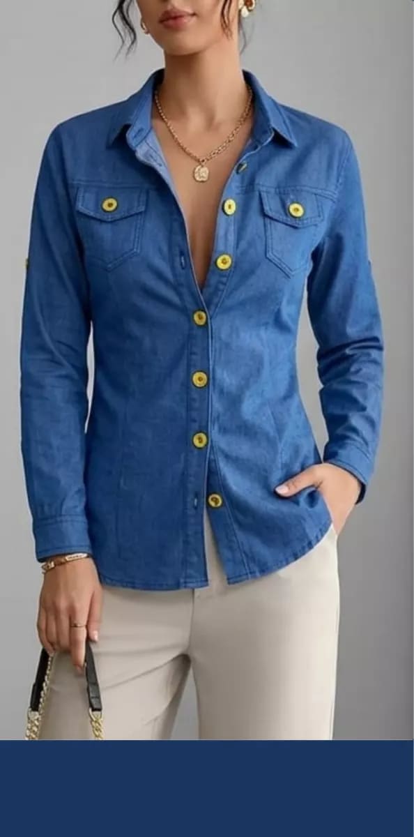 BLUSA CHAMBRAY TALLA S
