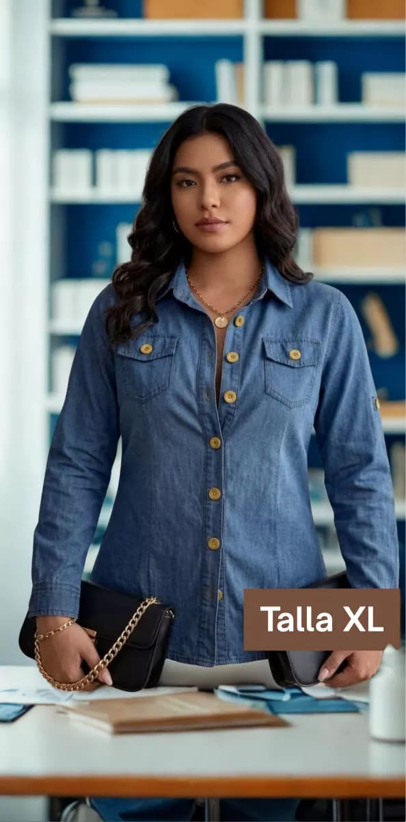 BLUSA CHAMBRAY TALLA 18